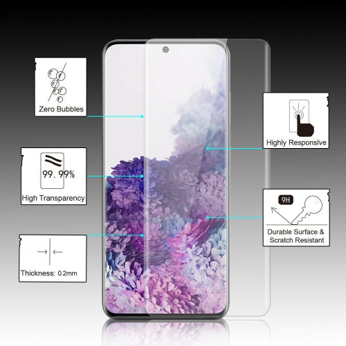 Screen Protector Tempered Glass (Fingerprint Unlock) 3D Curved Edge Full Cover HD Clear  - BFD39 1368-4