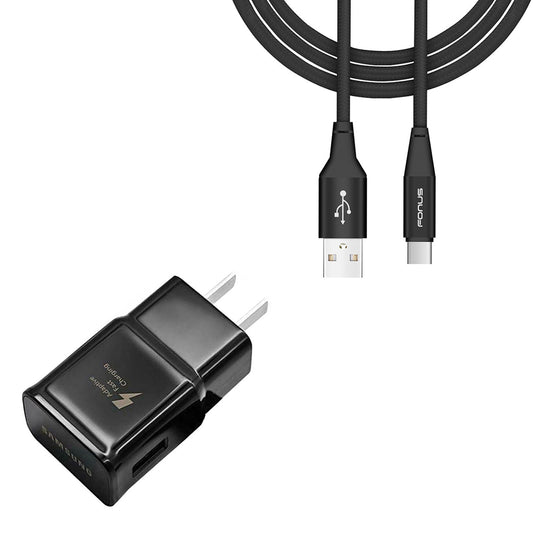 image of Fast Home Charger Type-C 6ft USB Cable Quick Power Adapter  - BFC38 1060-1