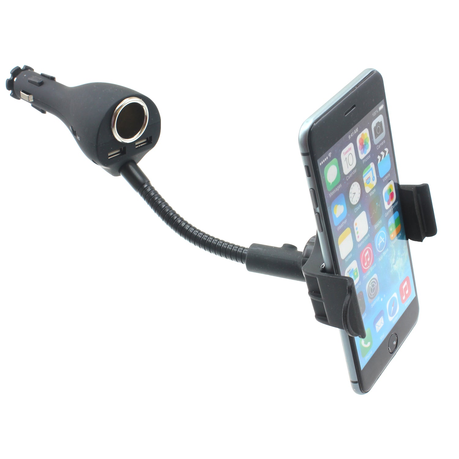 Car Mount Charger Holder DC Socket USB 2-Port Cradle  - BFB01 624-1