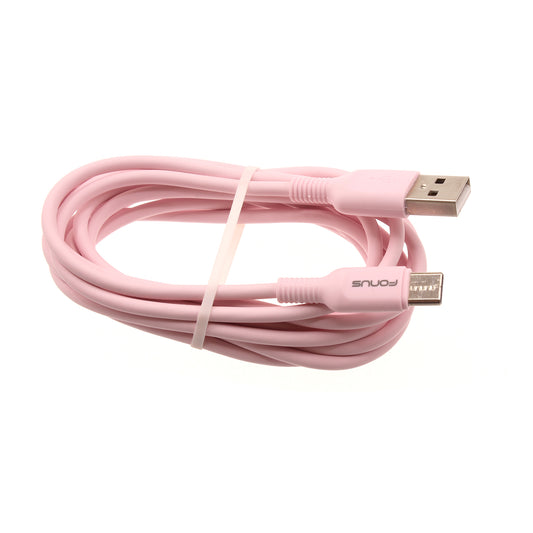 image of 6ft USB-C Cable Pink Charger Cord Power Wire Type-C  - BFA60 1418-1