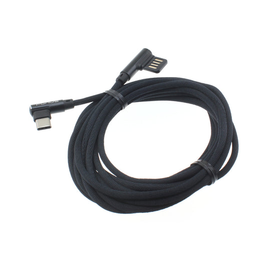 image of Angle USB Cable 10ft Type-C Charger Cord USB-C Power Wire  - BFR34 1107-1