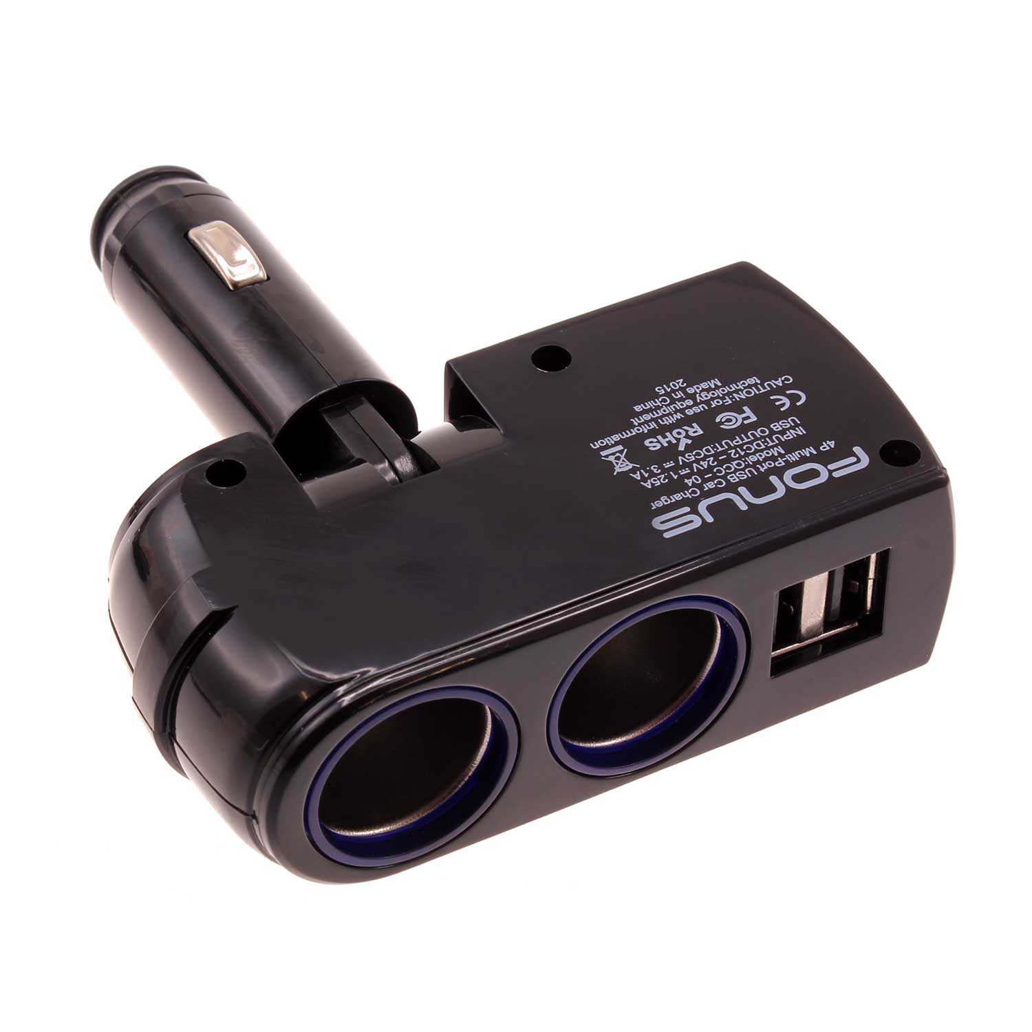 Car Charger Splitter DC Socket 2-Port USB Power Adapter Vehicle  - BFK65 705-1