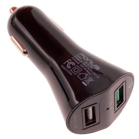 image of Car Charger 30W Fast 2-Port USB Power Adapter DC Socket  - BFK66 840-1