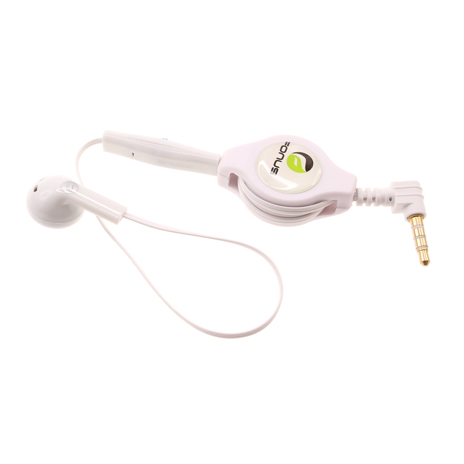 Retractable Mono Earphone Headphone 3.5mm w Mic Headset Handsfree Earbud  - BFJ79 383-1