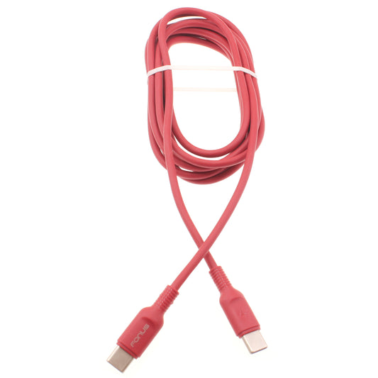 Red 6ft Long Cable USB-C to Type-C PD Fast Charger Cord Power Wire  - BFD18 1422-1