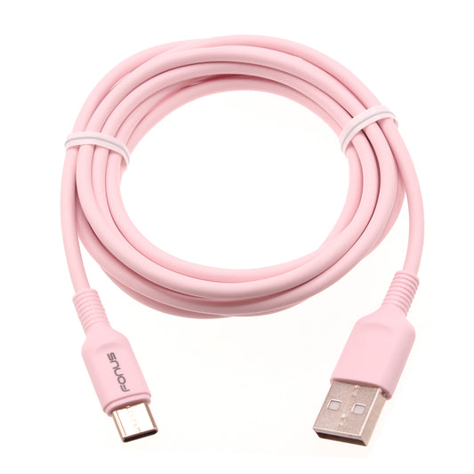 image of 10ft Long USB-C Cable Pink Charger Cord Power Wire Type-C Fast Charge  - BFJ16 1574-1