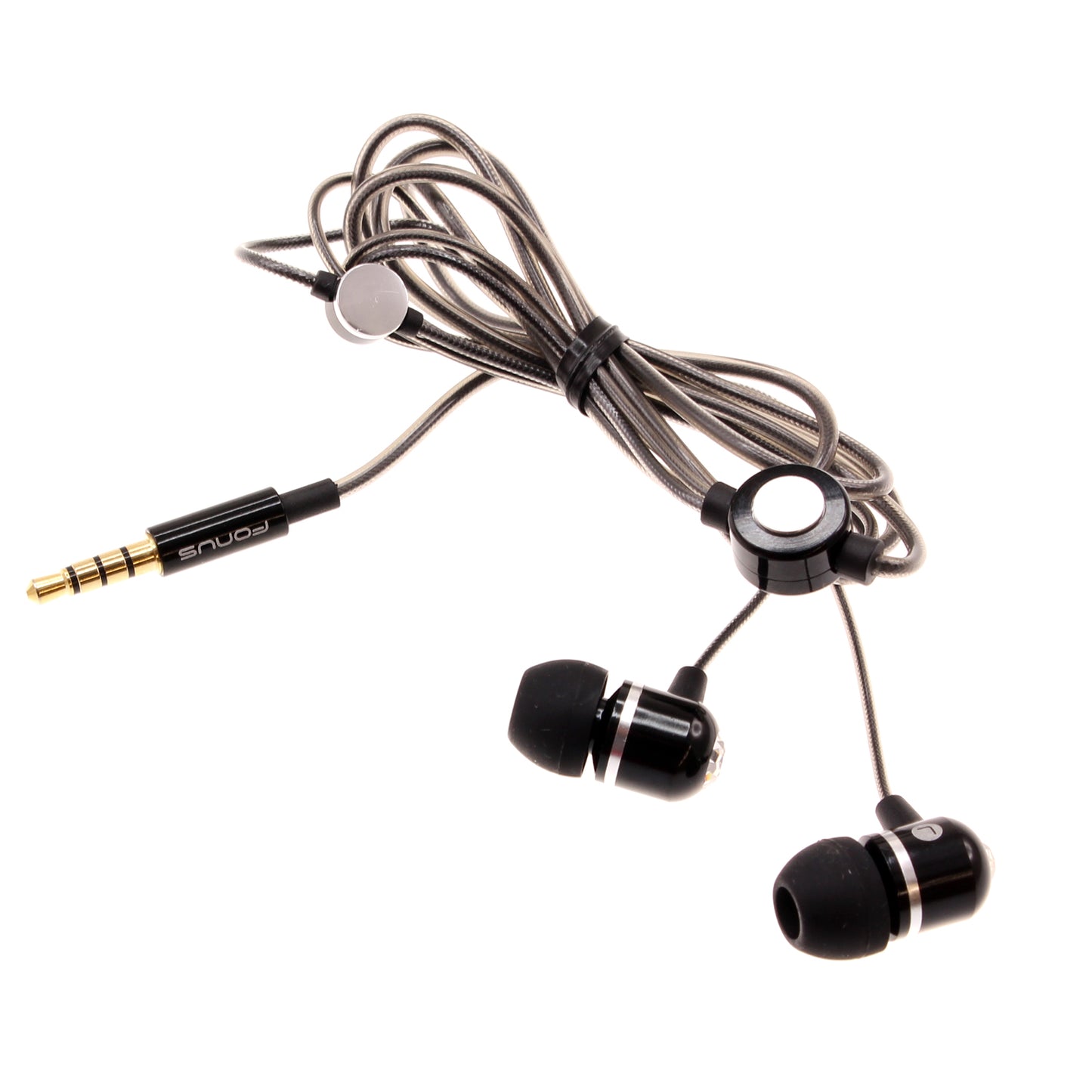 Wired Earphones Hi-Fi Sound Headphones Handsfree Mic Headset Metal Earbuds  - BFG70 433-1