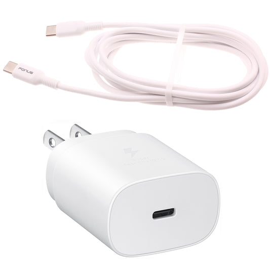 image of 25W Fast Home Charger PD Type-C 10ft USB-C Cable Quick Power Adapter  - BFA78 1520-1