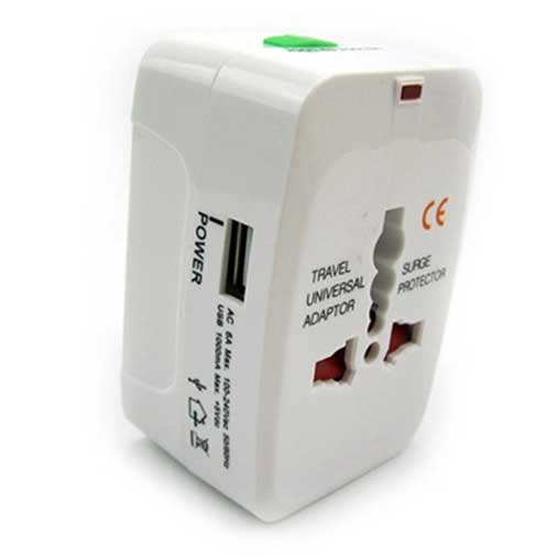 International Charger USB Port Travel Adapter Plug Converter AC Power  - BFD21 837-2