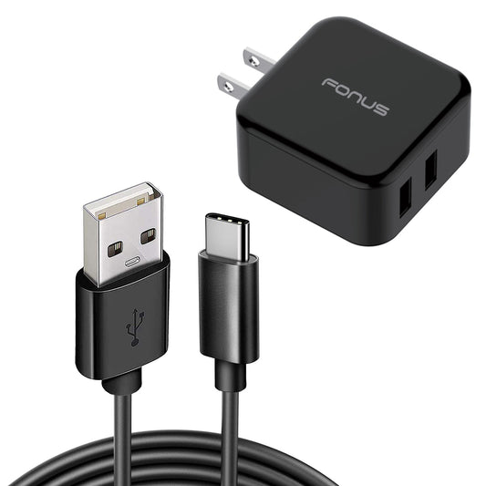 image of Quick Home Charger 30W 6ft USB Cable 2-Port USB Power Cord Travel  - BFR45 1117-1