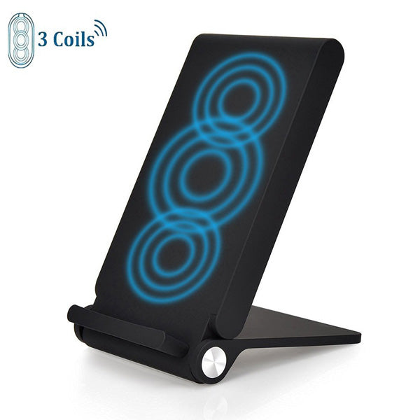 Wireless Charger 10W Fast Folding Stand 3-Coils Charging Pad  - BFK79 986-2