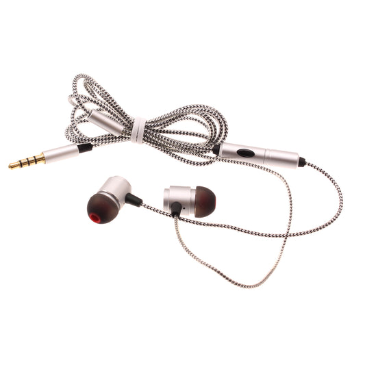 Wired Earphones Hi-Fi Sound Headphones Handsfree Mic Headset Metal Earbuds  - BFG94 432-1