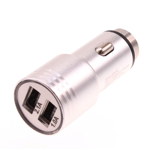 image of Car Charger 3.1A 2-Port USB Power Adapter Stainless Steel  - BFF76 838-1