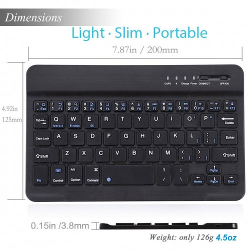 Wireless Keyboard Ultra Slim Rechargeable Portable Compact   - BFS73 1338-4