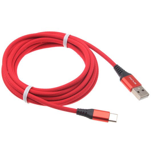 image of Red 10ft USB-C Cable Type-C Charger Cord Power Wire Long  - BFA80 1514-1