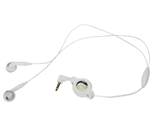 image of Retractable Earphones Headphones Hands-free Headset 3.5mm w Mic Earbuds  - BFB80 353-1