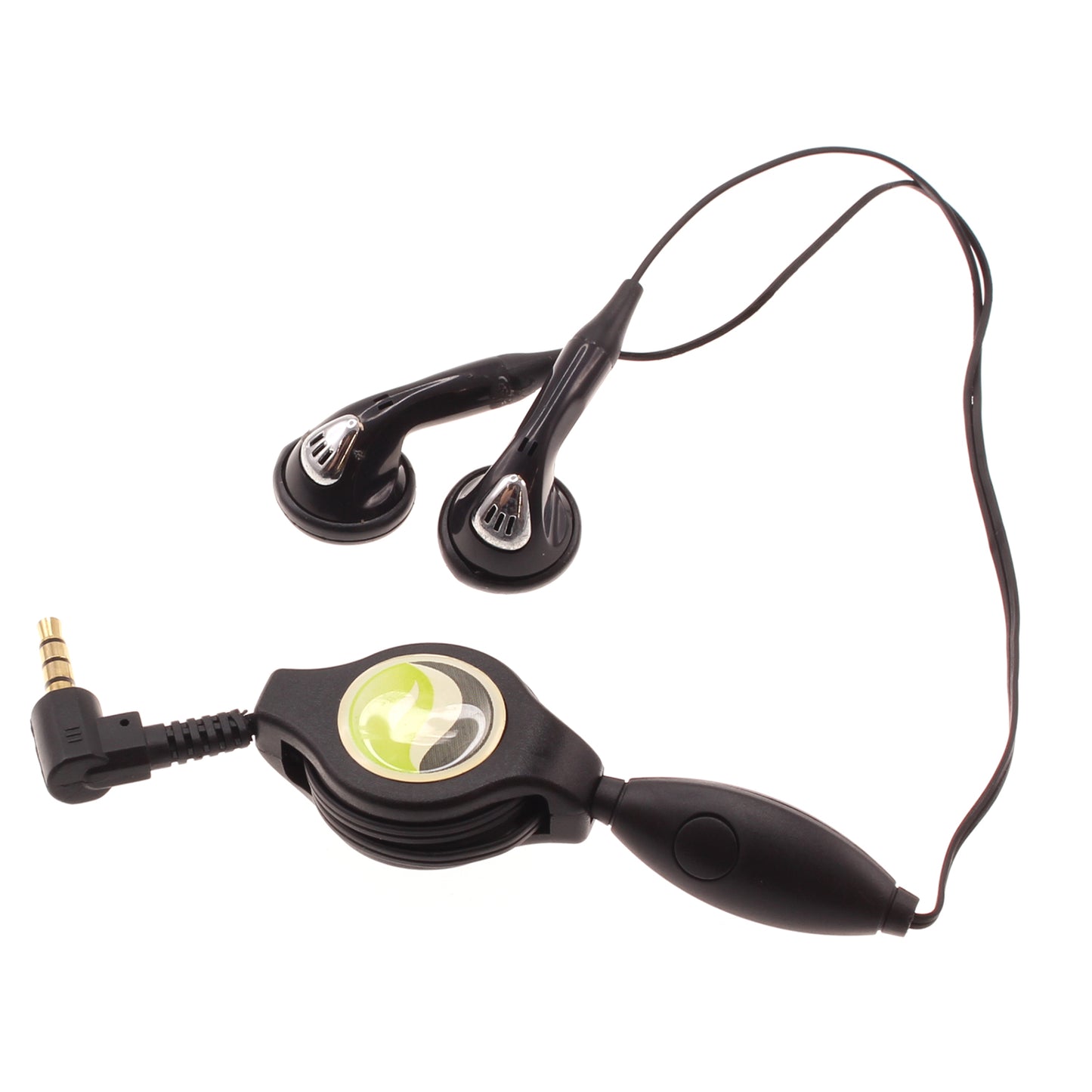 Retractable Earphones Headphones Hands-free Headset 3.5mm w Mic Earbuds  - BFB92 346-1