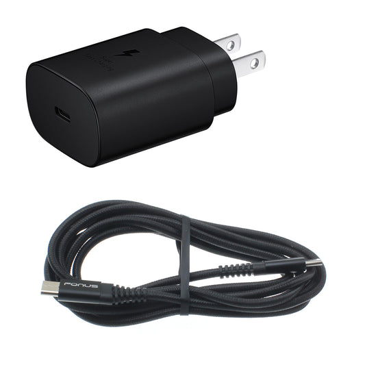 image of 25W Fast Home Charger PD Type-C 6ft USB-C Cable Quick Power Adapter  - BFJ72 1322-1