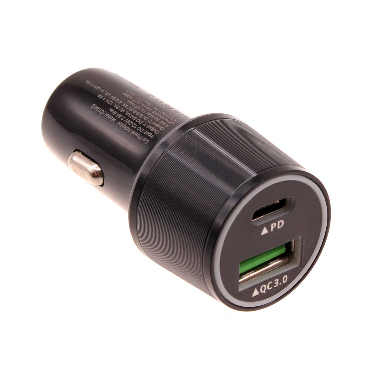 Quick Car Charger 36W 2-Port USB Type-C PD  Power Adapter  - BFF49 1335-1