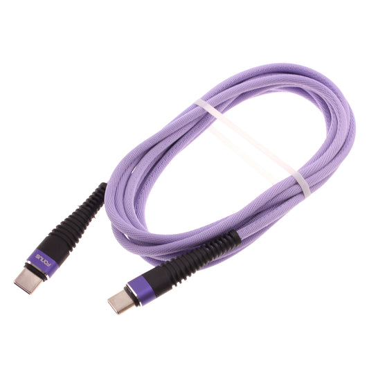 image of Purple 6ft PD Cable Type-C to USB-C Long Charger Cord Power Wire Sync  - BFA94 1547-1