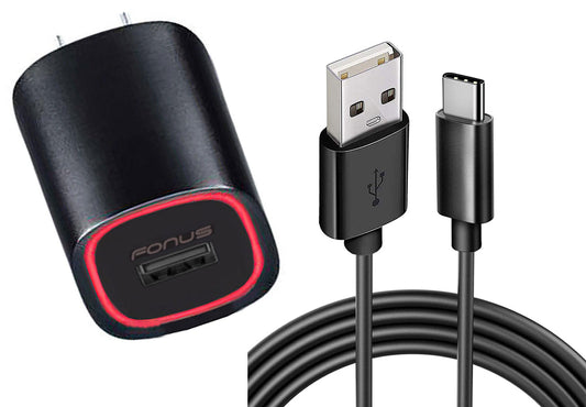 image of Home Charger Fast 18W USB Cable 6ft TYpe-C Power Adapter  - BFM94 977-1