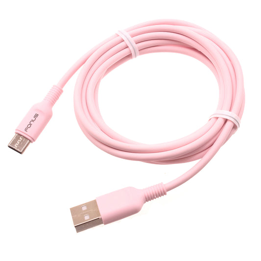 image of 6ft USB-C Cable Pink Charger Cord Power Wire Type-C  - BFA60 1418-1