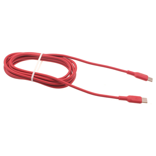 image of Red 6ft Long Cable USB-C to Type-C PD Fast Charger Cord Power Wire  - BFD18 1422-1