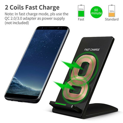 Wireless Charger 10W Fast Stand Detachable 2-Coils Charging Pad  - BFZ40 1665-2