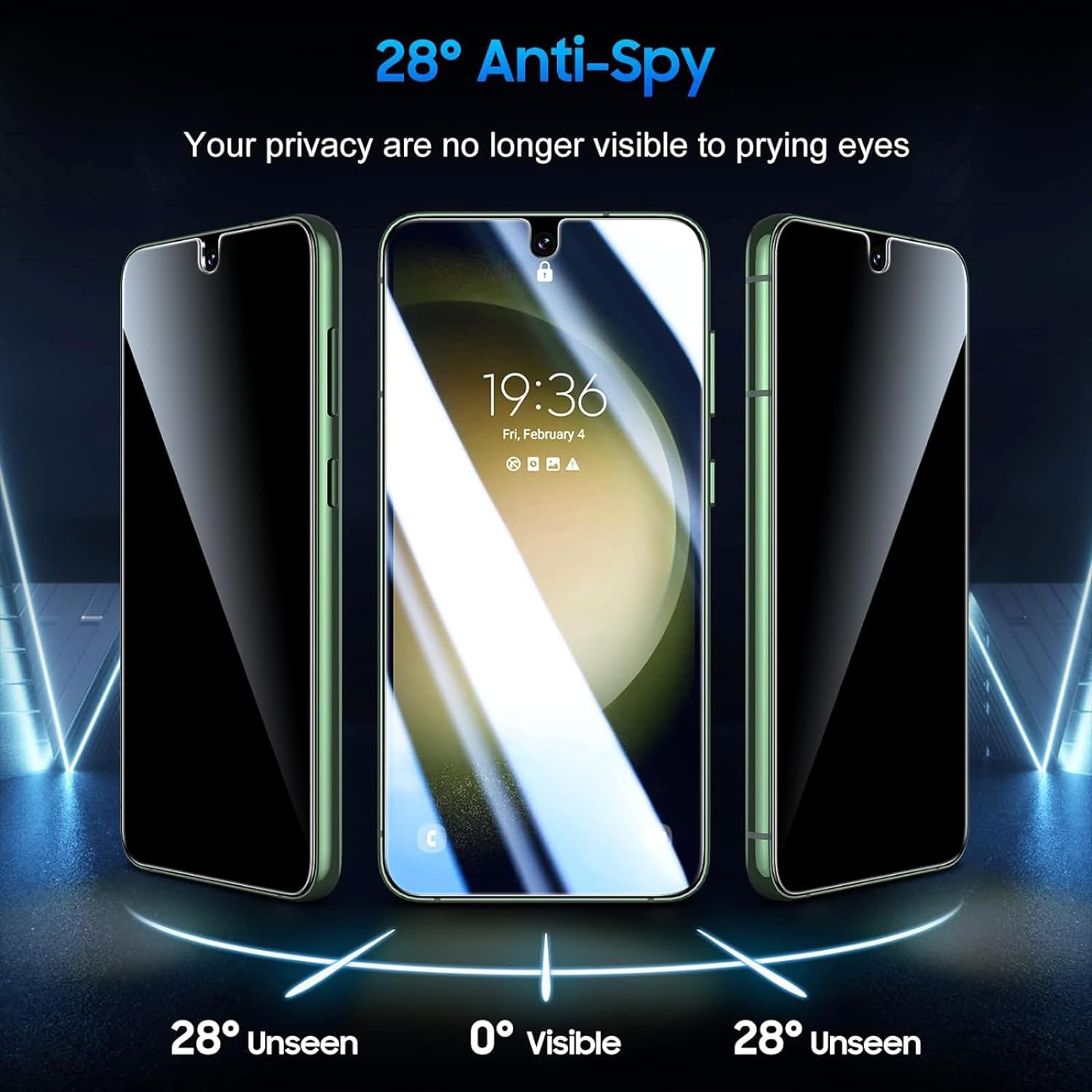 2 Pack Galaxy S23 Plus TPU Privacy Screen Protector 2069-2