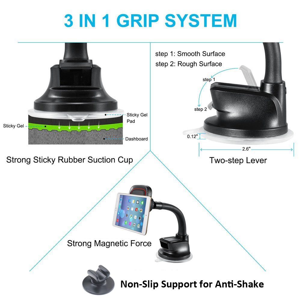 Car Mount Magnetic Holder Dash Windshield Strong Grip  - BFM21 1072-6