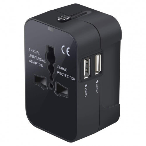 image of International Charger USB 2-Port Travel Adapter Plug Converter AC Power  - BFJ69 1343-1