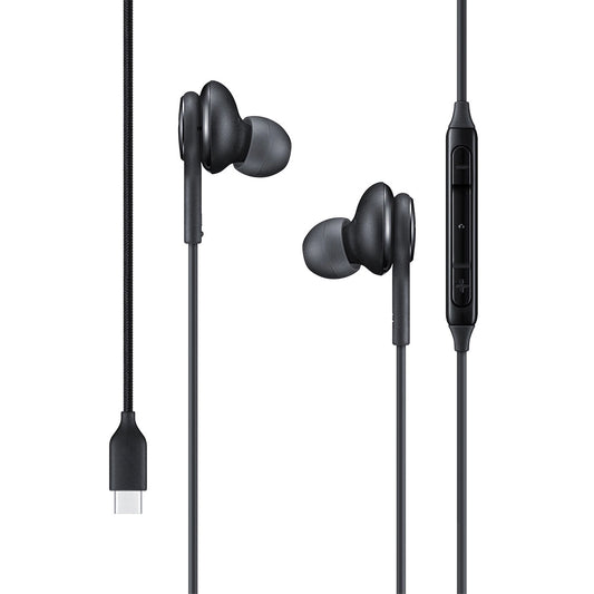 image of TYPE-C Earphones Wired Earbuds Headphones - Black 2084-1