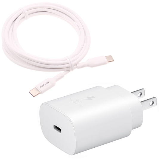 image of 25W Fast Home Charger PD Type-C 6ft USB-C Cable Quick Power Adapter  - BFA79 1519-1