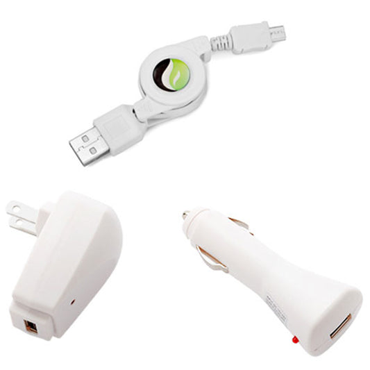 image of Car Home Charger USB Cable Retractable MicroUSB Power Adapter  - BFB32 825-1