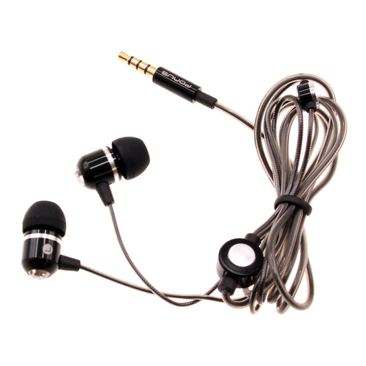 image of Wired Earphones Hi-Fi Sound Headphones Handsfree Mic Headset Metal Earbuds  - BFG70 433-1