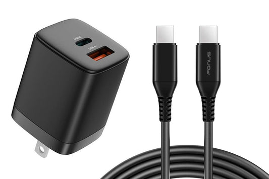 image of 38W PD Home Charger Fast Type-C 6ft Long Cable USB-C Power Cord QC3.0 Adapter  - BFG88 1861-1