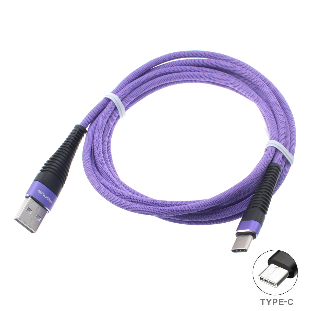 6ft USB Cable Purple Type-C Charger Cord Power Wire  - BFR91 1175-6