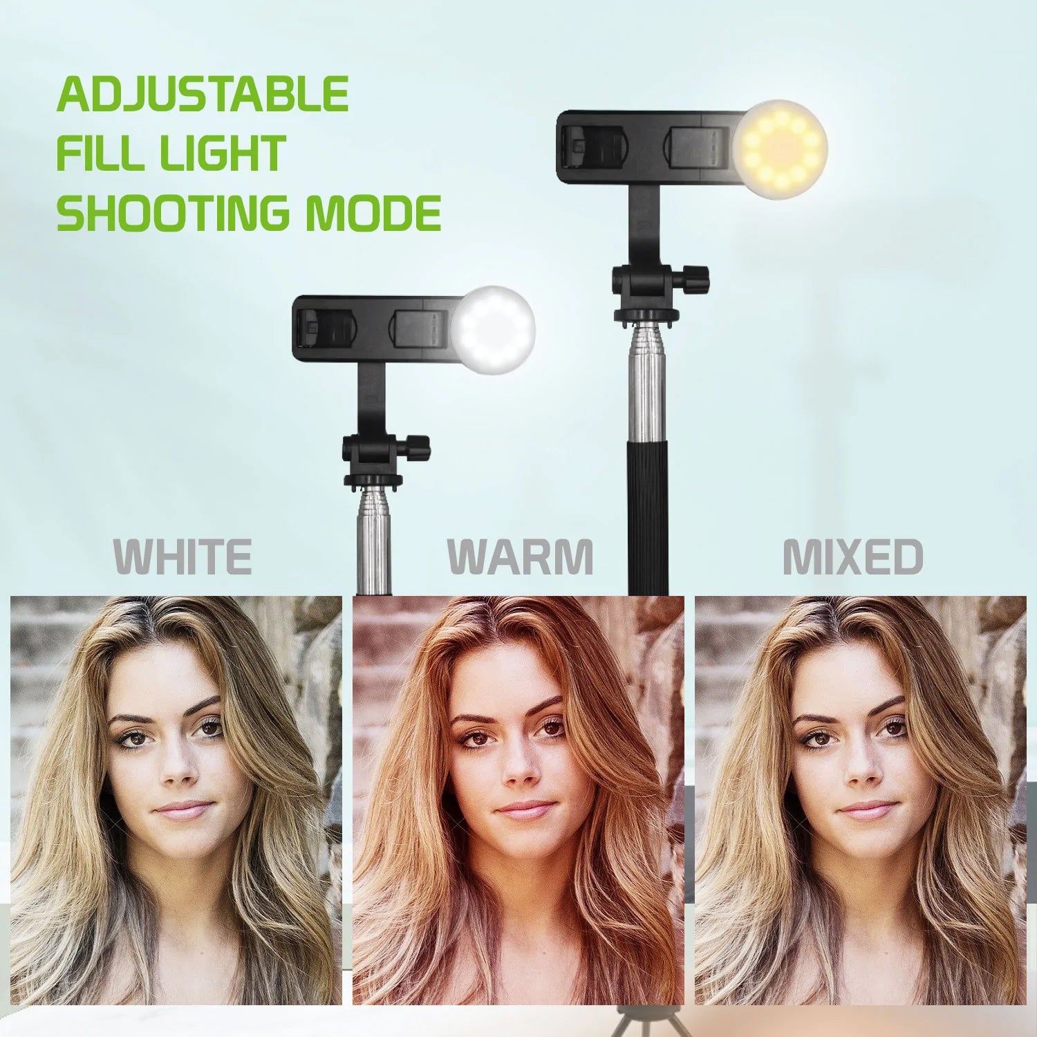 Selfie Stick Wireless Built-in Tripod Remote Shutter Stand Self-Portrait  - BFZ98 1712-5