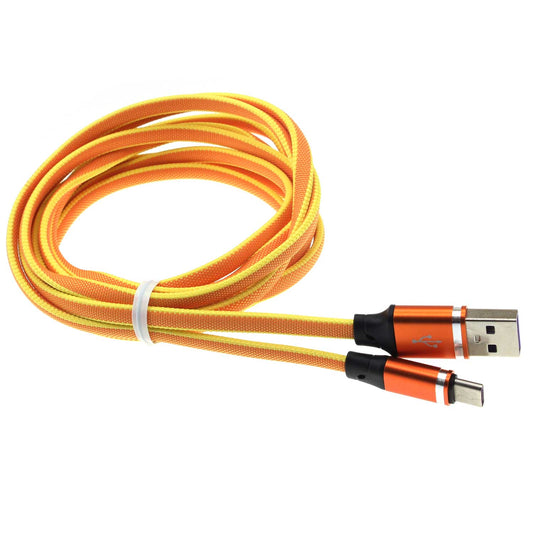 image of 6ft USB Cable Orange Type-C Charger Cord Power Wire  - BFL99 1380-1