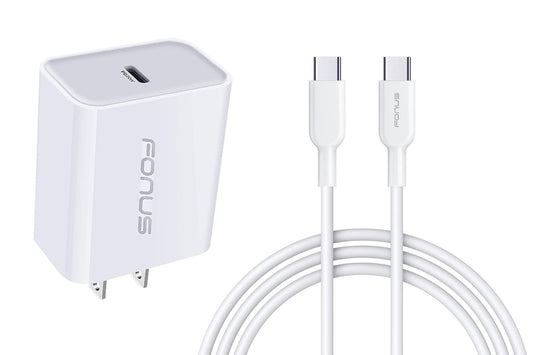 image of 20W PD Home Charger Fast Type-C 6ft Long Cable Quick Power Adapter  - BFA77 1515-1