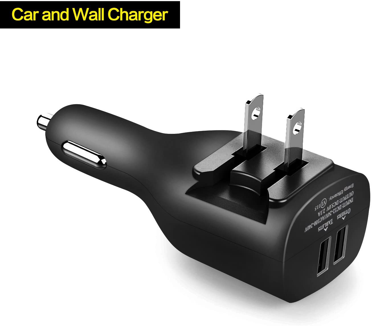 2-in-1 Car Home Charger 6ft Micro USB Cable Long Cord Travel Power Adapter Charging Wire Folding Prongs  - BFY09 1730-2