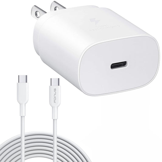 image of 25W Fast Home Charger PD Type-C 6ft USB-C Cable Quick Power Adapter  - BFA79 1519-1