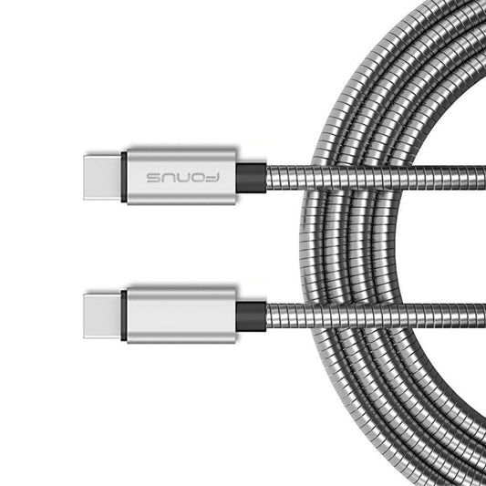 image of 3ft Metal PD Cable Type-C to USB-C Charger Cord Power Wire Sync  - BFE33 1475-1