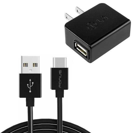 image of Home Wall USB Charger with 6ft Long Type-C Cable 2059-1