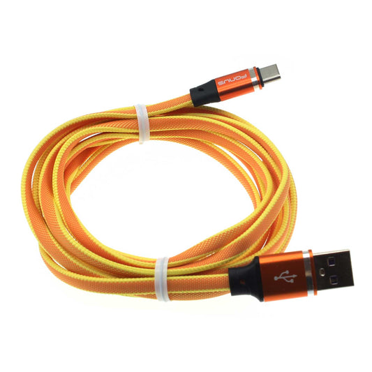 image of 6ft USB Cable Orange Type-C Charger Cord Power Wire  - BFL99 1380-1