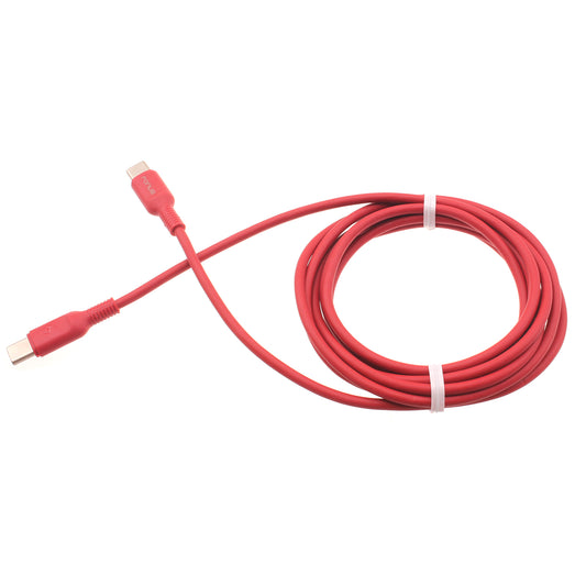 image of Red 6ft Long Cable USB-C to Type-C PD Fast Charger Cord Power Wire  - BFD18 1422-1