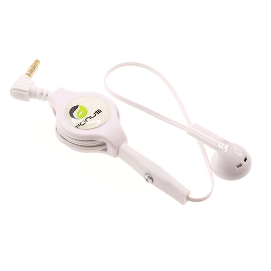 image of Retractable Mono Earphone Headphone 3.5mm w Mic Headset Handsfree Earbud  - BFJ79 383-1