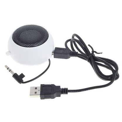 Wired Speaker Portable Audio Multimedia Rechargeable White  - BFS99 347-5