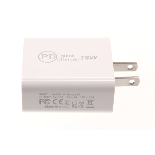 image of 18W Fast Home Charger PD Type-C Quick Power Adapter Travel  - BFS34 1430-1