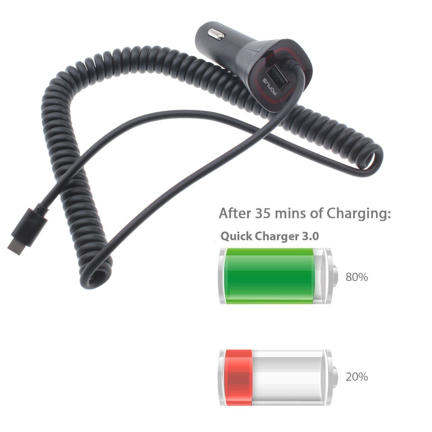 Quick Car Charger Type-C Power Adapter DC Socket USB Port  - BFM80 1167-3